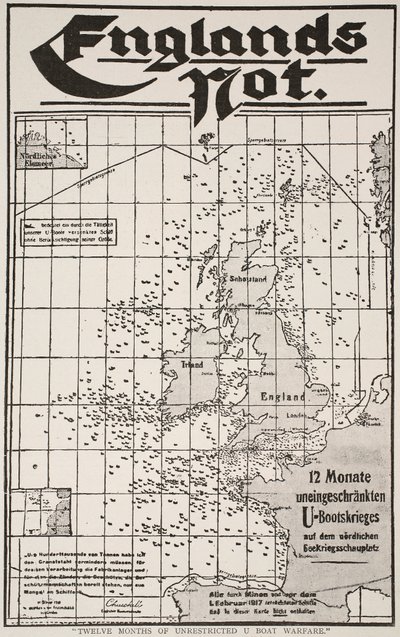 Zwölf Monate uneingeschränkter U-Boot-Krieg, 1917-19 von German School