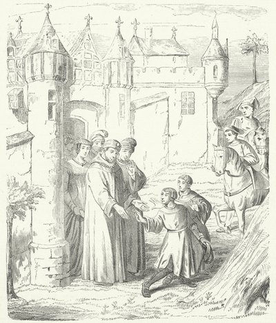 Venezianische Kaufleute Niccolo und Maffeo Polo verlassen Konstantinopel in Richtung Osten von German School