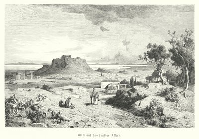 Ansicht von Athen, Griechenland, Ende des 19. Jahrhunderts von German School