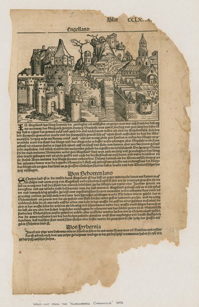 Ansicht von London, 1493. Aus der Nürnberger Chronik von German School