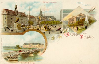 Ansichten von Dresden, Deutschland (Chromolithographie) von German School