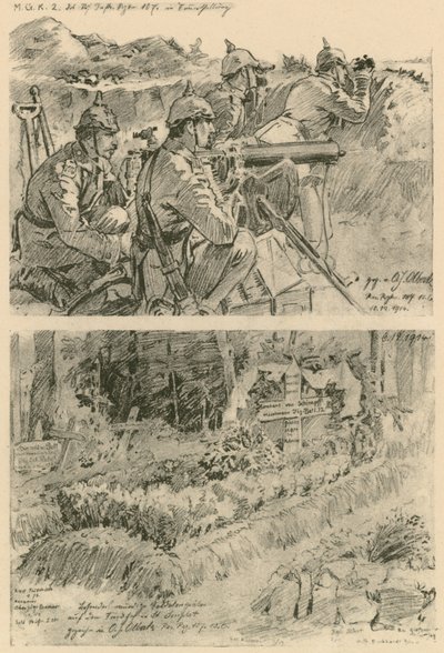 Szene vom westlichen Schlachtfeld von German School