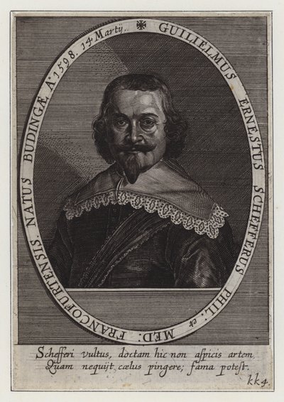 Wilhelm Ernst Scheffer, deutscher Arzt (Gravur) von German School