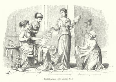 Frauen bei der Hausarbeit im antiken Griechenland von German School