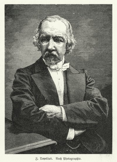 Zachris Topelius, schwedischsprachiger finnischer Romanautor, Dichter, Journalist und Historiker (Lithografie) von German School
