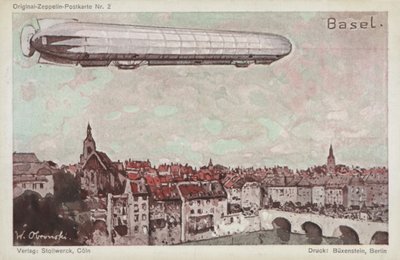 Zeppelin fliegt über Basel von German School