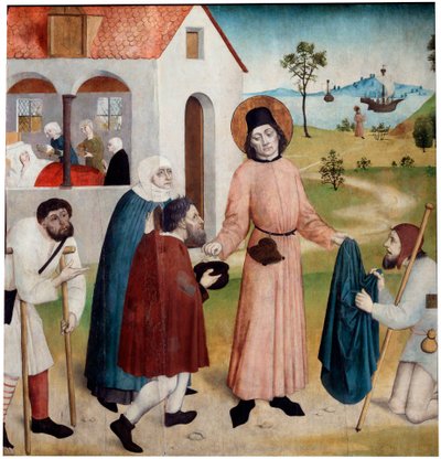 Der heilige Giles verteilt sein Eigentum unter den Armen, ca. 1470-1480 von German master.