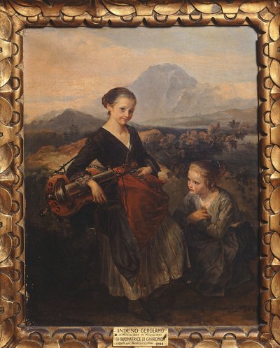 Die Frau, die Drehleier spielt von Gerolamo Induno