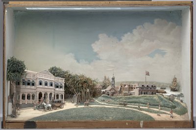 Diorama des Regierungsplatzes in Paramaribo von Gerrit Schouten