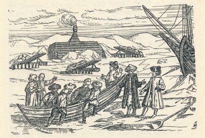 Barents in der Arktis: Hütte, in der wir überwinterten von Gerrit de Veer