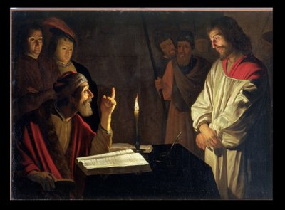 Christus vor Kaiphas von Gerrit van Honthorst