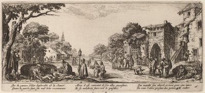 Sterbende Soldaten am Straßenrand von Gerrit van Schagen after Jacques Callot