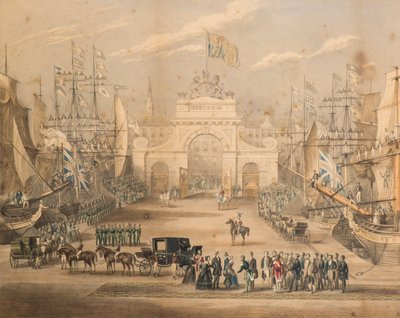 Empfang von Königin Victoria, Prinz Albert und Prinzessin Royal in Dundee von Gershom Gourlay Cumming