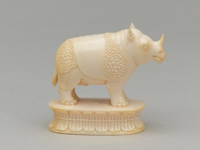 Weißer Läufer, Schachfigur, Indien, um 1820 von Geskel Saloman