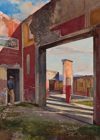 Das Haus der Kastor und Pollux in Pompeji mit einem offiziellen Führer, mit Ergänzungen von einem Borbone-Schüler von Giacinto Gigante