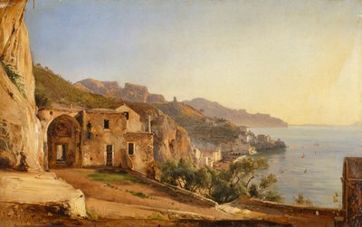 Blick auf Amalfi von der Höhle der Kapuziner von Giacinto Gigante