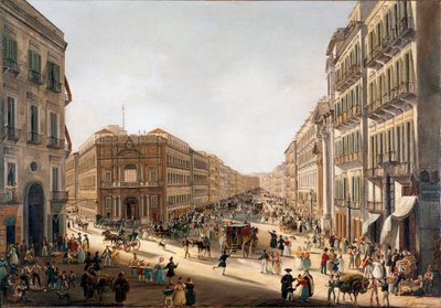 Ansicht der Straße Toledo in Neapel von Giacinto Gigante