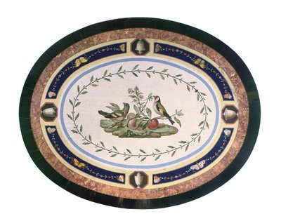Mikromosaik-Tischplatte, Rom, spätes 18. Jahrhundert von Giacomo (attr. to) Raffaelli