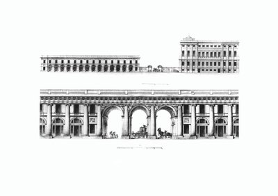 Entwurf der Kanzlei Seiner Kaiserlichen Majestät in Petersburg, 1802 von Giacomo Antonio Domenico Quarenghi