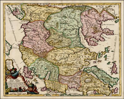 Karte von Makedonien und Thessalien 1684 von Giacomo Cantelli da Vignola von Giacomo Cantelli