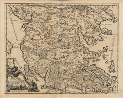 Karte von Thessalien und Makedonien 1684 von Giacomo Cantelli da Vignola von Giacomo Cantelli