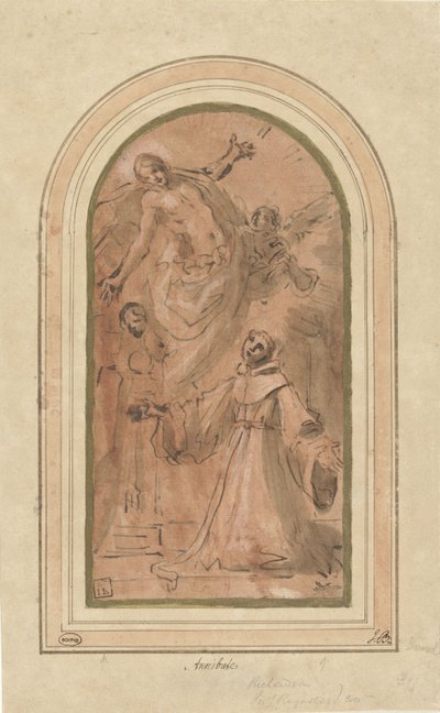Christus erscheint dem seligen Giovanni da San Facondo von Giacomo Cavedone