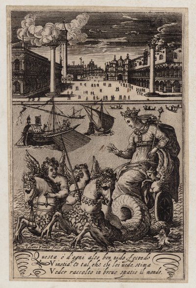 Ansicht des Markusplatzes, Venedig (Gravur) von Giacomo Franco