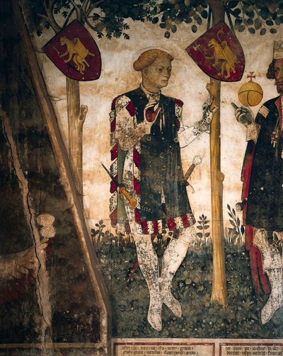 Valerano und Thomas III. von Saluzzo (Detail) von Giacomo Jaquerio