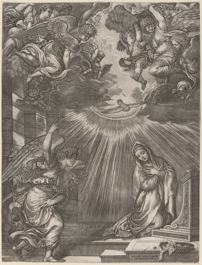 Die Verkündigung von Gian Jacopo Caraglio after Titian