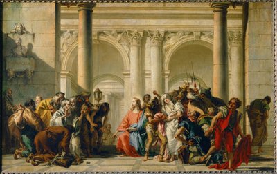 Christus und die Ehebrecherin von Giandomenico (1727-1804) Tiepolo