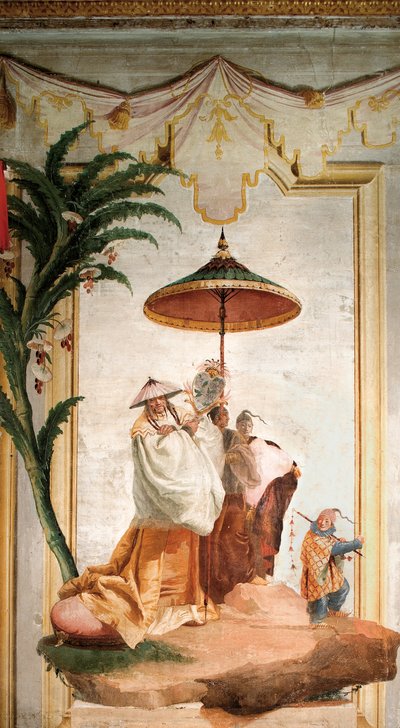 Der Spaziergang des Mandarins, aus dem Chinesischen Raum in der Foresteria, 1757 von Giovanni Domenico Tiepolo