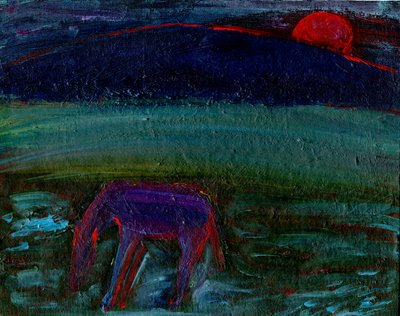 Das Pferd und der rote Mond, 2016 von Gigi Sudbury