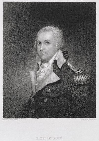 General Henry Lee (1756-1818), graviert von John Francis Eugene PrudHomme (1800-92) nach einer Kopie des Originalgemäldes von James Herring (1794-1867) von Gilbert after Stuart