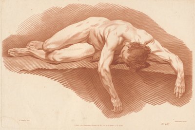 Akademie (457) von Gilles Demarteau, the Elder after Carle Van Loo