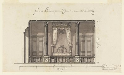 Bettalkoven für den Herzog von Orléans, Palais Royal, Paris von Gilles Marie Oppenord