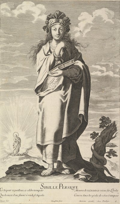 Sibylle Persique, ca. 1635 von Gilles Rousselet and Abraham Bosse