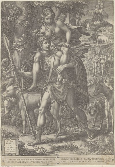 Allegorie auf die Jagd von Giorgio Ghisi