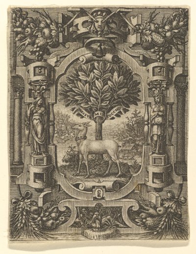 Emblem von Lucrezia Gonzaga, vor 1566 von Giorgio Ghisi