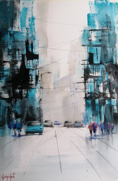 Abstrakte Stadtstraße von Giorgio Gosti