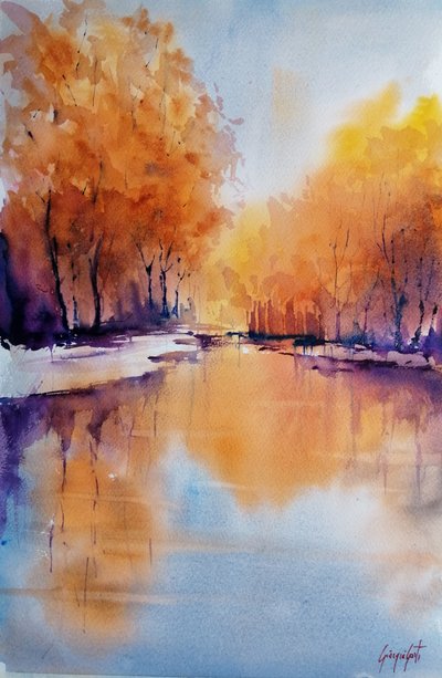 Herbstflussglühen von Giorgio Gosti