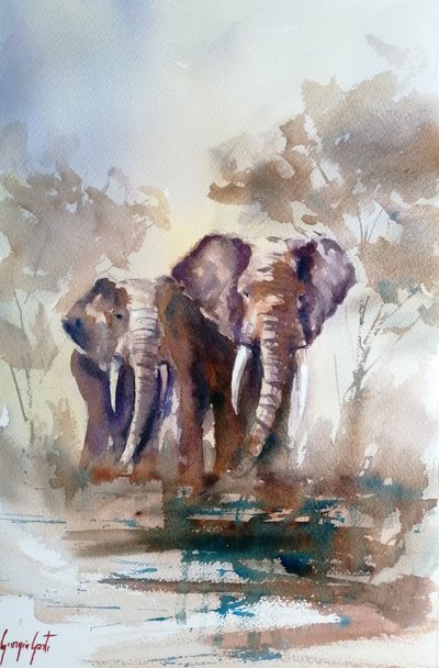 Safari Elefantenreflexionen von Giorgio Gosti