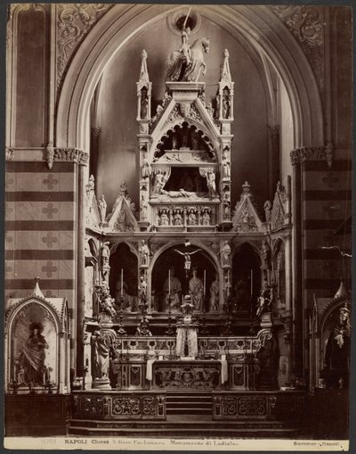 Neapel S. Giov. Carbonara Denkmal von Ladislao von Giorgio Sommer