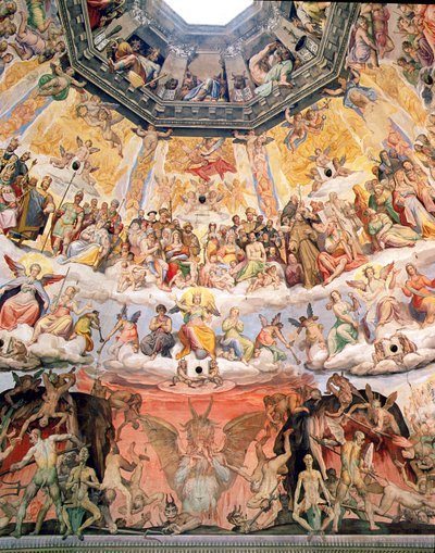 Das Jüngste Gericht (Detail) aus der Kuppel des Doms, 1572-79 von Giorgio Vasari