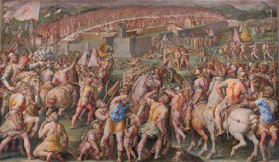 Die Erstürmung der Festung Stampace in Pisa, 1568-1571 von Giorgio Vasari