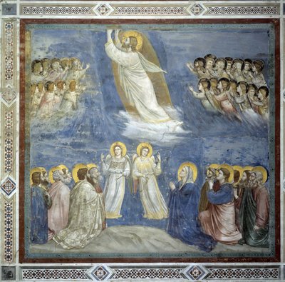 Die Himmelfahrt Christi. Fresko von Giotto di Bondone von Giotto (c.1266 1337)