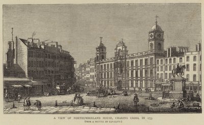 Ansicht des Northumberland House, Charing Cross, 1753 von Giovanni Antonio Canal