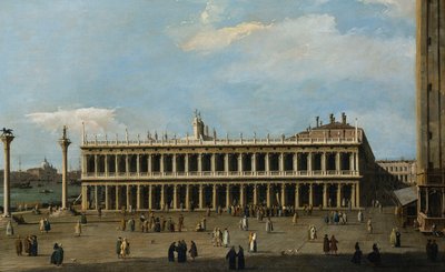 Die Bibliothek und die Piazzetta, Venedig, vom Dogenpalast aus von Giovanni Antonio Canal