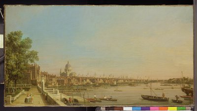 Die Themse von der Terrasse des Somerset House in Richtung St. Paul