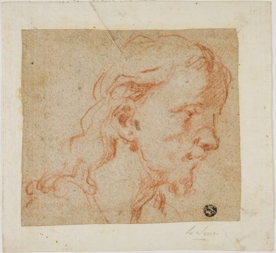 Kopf Christi, im Dreiviertelprofil, nach rechts von Giovanni Antonio Guardi