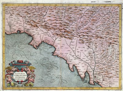 Karte der Region Ostligurien, von Giovanni Antonio Magini von Giovanni Antonio Magini